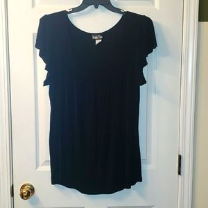 Double Take Black Blouse square neck line size 2X